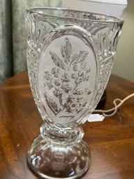 Tall Vintage Vase With Floral Design