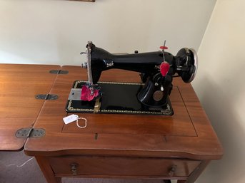 Antique Sewing Table And Machine