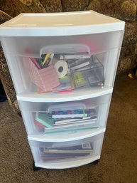 3 Drawer Cabinet And Office Supplies
