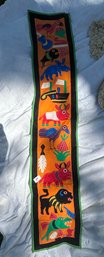 Colorful Vintage Cloth Wall Hanging Or Table Runner