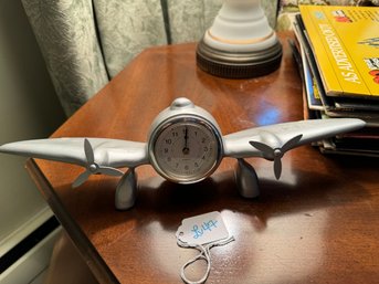 Cast Aluminum Airplane Clock