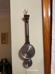 Vintage Banjo Style Weather Station / Barometer