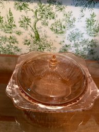 Jeannette Glass Adam Large Covered Dish