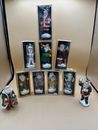 Lot Of Vintage 1994 Reproductions Santa Ornaments