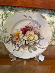 Beautiful Marked Antique Floral Plate