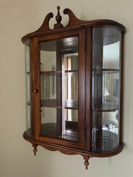 Vintage Curved Glass Display Cabinet