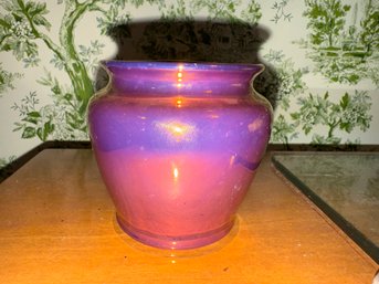 Antique Fraunfelter Small Planter / Vase With Incredible Color Glaze