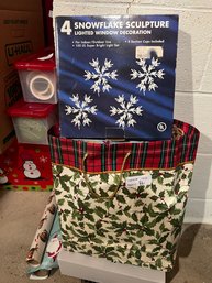 Holiday Decor Lot - New Lights, Stockings, Gift Bags & More!