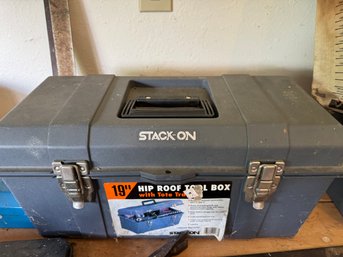 Grey Toolbox With Contents