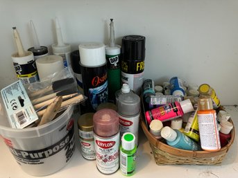 Painting Supplies Box Lot