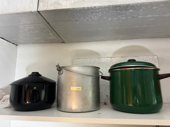 Lot Of Large Pans / Pots