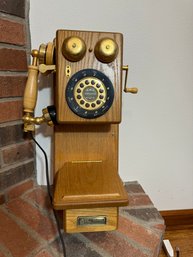 Antique Style Wood Phone