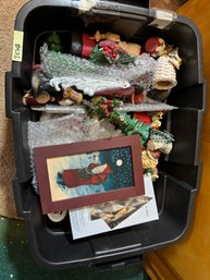 Lot Of Christmas Decorations With Bin