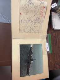 US Navy USS Long Beach Photo And Track Chart