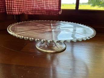 Imperial Candlewick Pattern Footed Cake Plate