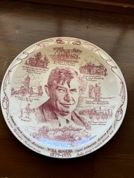 Vintage Vernon Kilns Will Rogers Plate