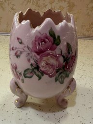 Pink Porcelain Vintage Egg Dish