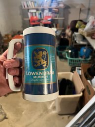Lowenbrau Munich Vintage Thermo Serve Advertising Beer Mug