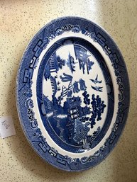 Vintage Johnson Brothers Blue Willow Oval Platter