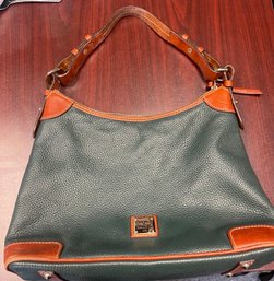 Dooney And Bourke Hunter Green Leather Hobo Purse