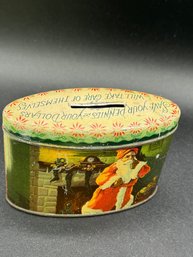 Antique Tin Bank - Save Your Pennies And The Dollars Will Take Care Of Themselves