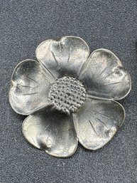 Beautiful Signed NYE Sterling Flower Brooch / Pin