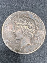 1922 US Liberty Peace One Dollar Silver Coin