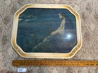 Framed Wall Art Antique Jesus Landscape