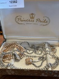 Jewelry Lot GF Rings Pearls Rhinestones And More