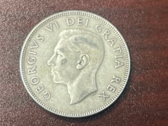 1949 Canada Silver 50 Cents George VI