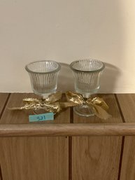 Glass Candle Holders