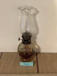 Antique Glass Oil Lamp