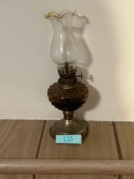 Antique Glass Oil Lamp