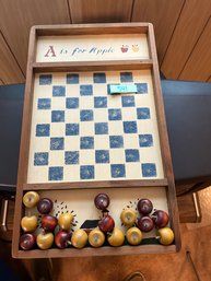 Apple Themed Checkers Board