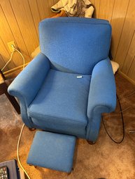 Blue Chair And Ottoman