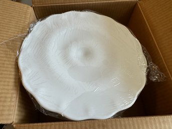 Indiana Glass Cake Plate In Original Box