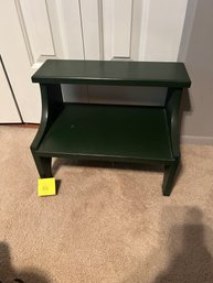 Green Wood Step Stool