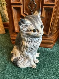 Vintage Ceramic Cat Statue