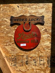 Strohs Brbrewery Here’s Luck Bohemian Beer Bar Sign