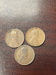 1914 1919 And 1936  Lincoln Wheat Pennys With Errors