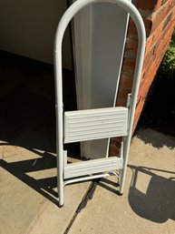 White Metal Step Stool