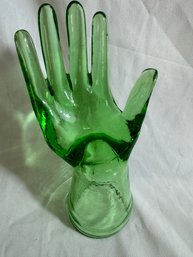 Green Glass Display Hand