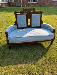 Antique Baby Blue Settee