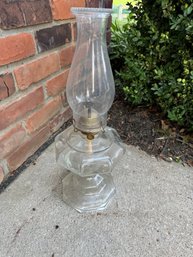 Antique Glass Oil Lamp