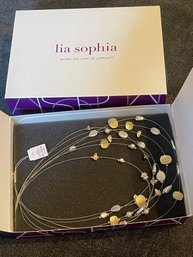 Lia Sophia Skipping Stones Necklace New In Box