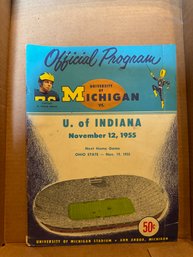 1955 Indiana Vs Michigan Program