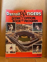 1984 Detroit Tigers Scorebook And Official Program