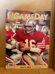 Game Day Program Lions Vs 49ers