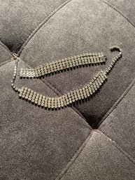 Vintage Rhinestone Necklace And Bracelet Set