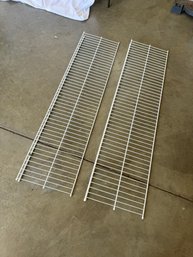 2 Metal Wire Rack Shelves